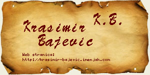 Krasimir Bajević vizit kartica